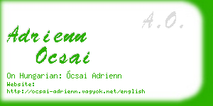 adrienn ocsai business card