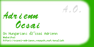 adrienn ocsai business card